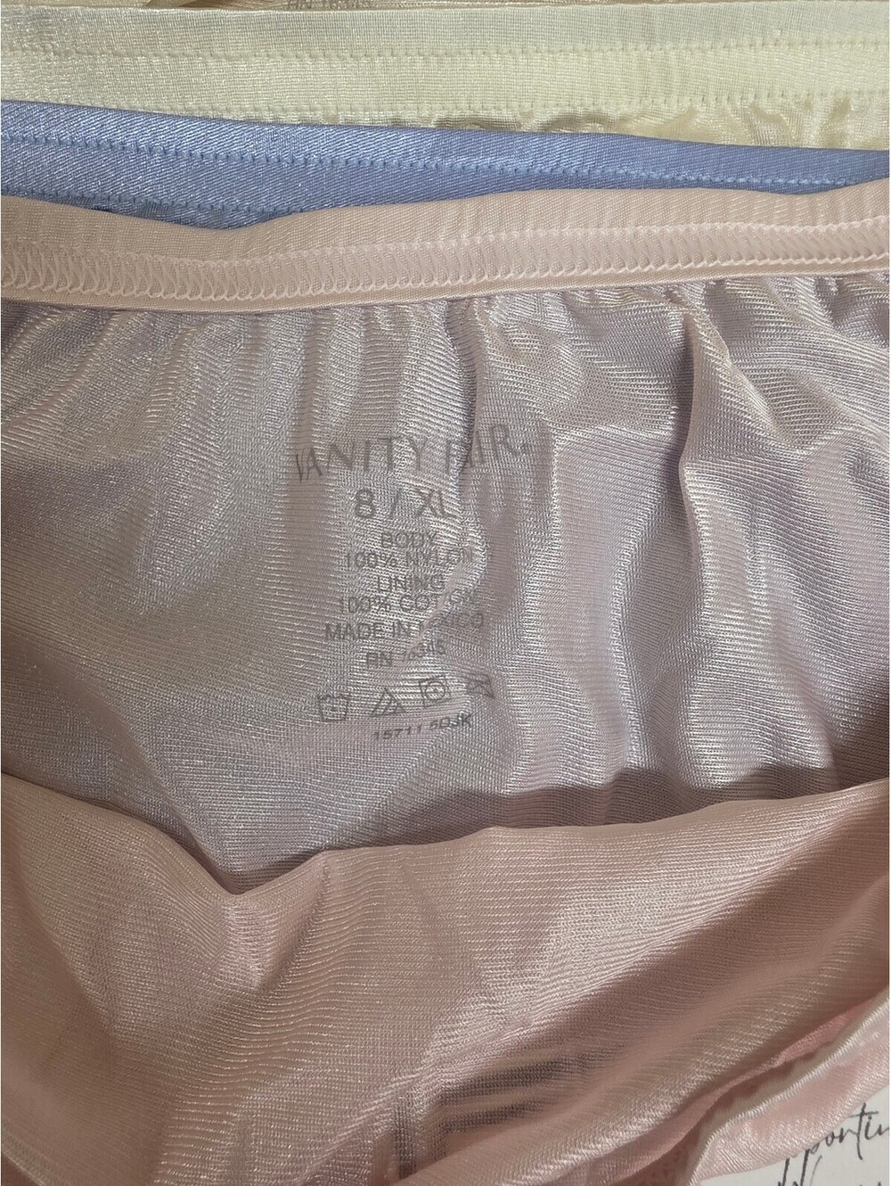 VANITY FAIR PERFECTLY YOURS NYLON HIGH‑WAIST BRIEF 3‑PACK SIZE 8/XL - Picture 3 of 4